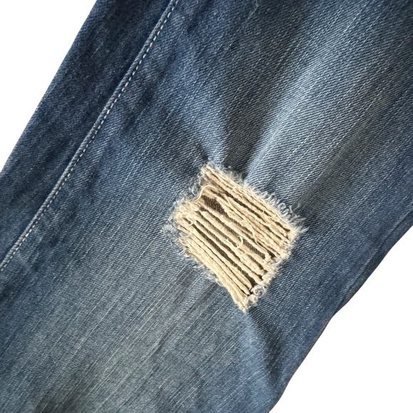 Paige Jimmy Jimmy distressed skinny Jeans women’s sz 27 gold  boho artsy unique - Picture 8 of 15